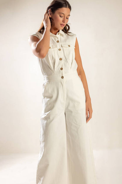 THE ART OF HAPPINESS WOVEN JUMPSUIT