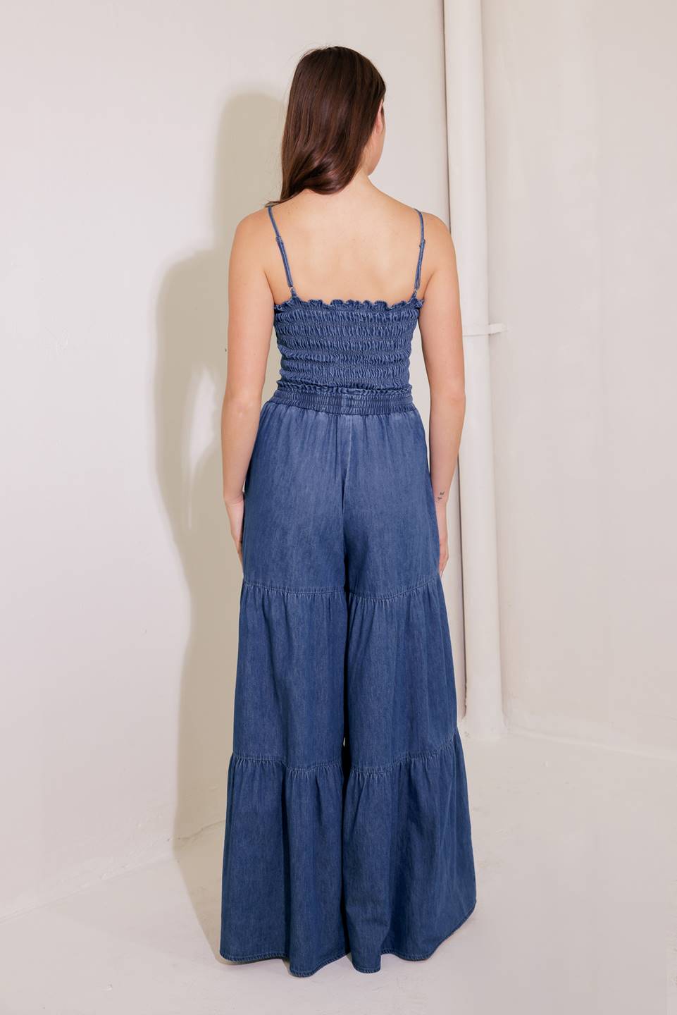 FEELING FREE INDIGO DENIM JUMPSUIT Flying Tomato