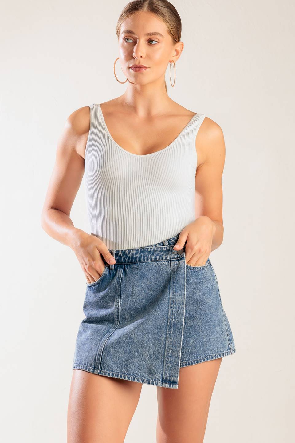 BY CHANCE DENIM SKORT Flying Tomato