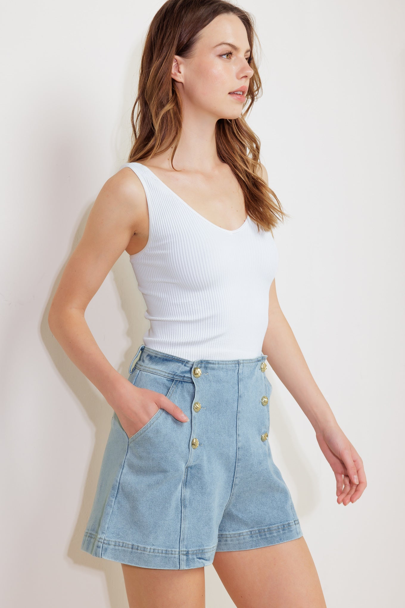 ANGEL WINGS AND CHAMOMILE WOVEN SKORT Flying Tomato