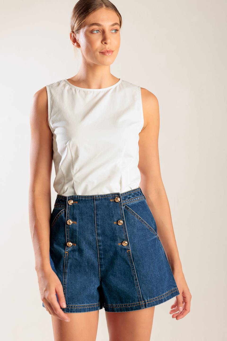 DRIVE-IN MOVIE DENIM SHORT Flying Tomato