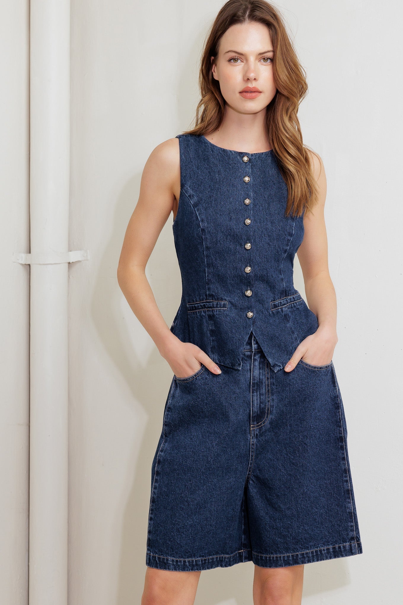 COFFEE PETAL DENIM SHORT Flying Tomato