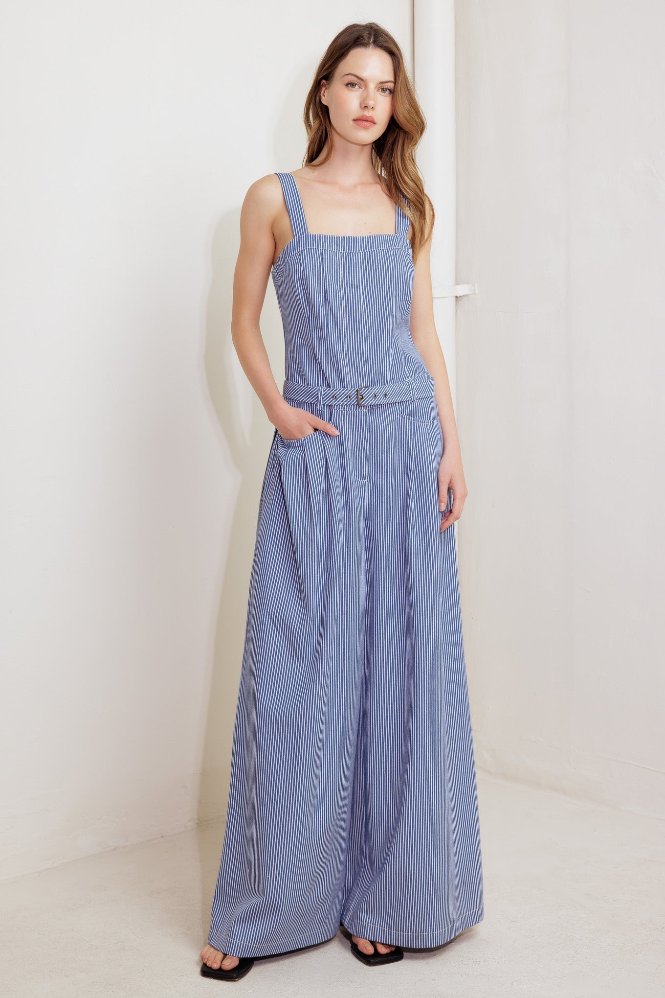 FRESH PETAL BLUE WOVEN JUMPSUIT Flying Tomato