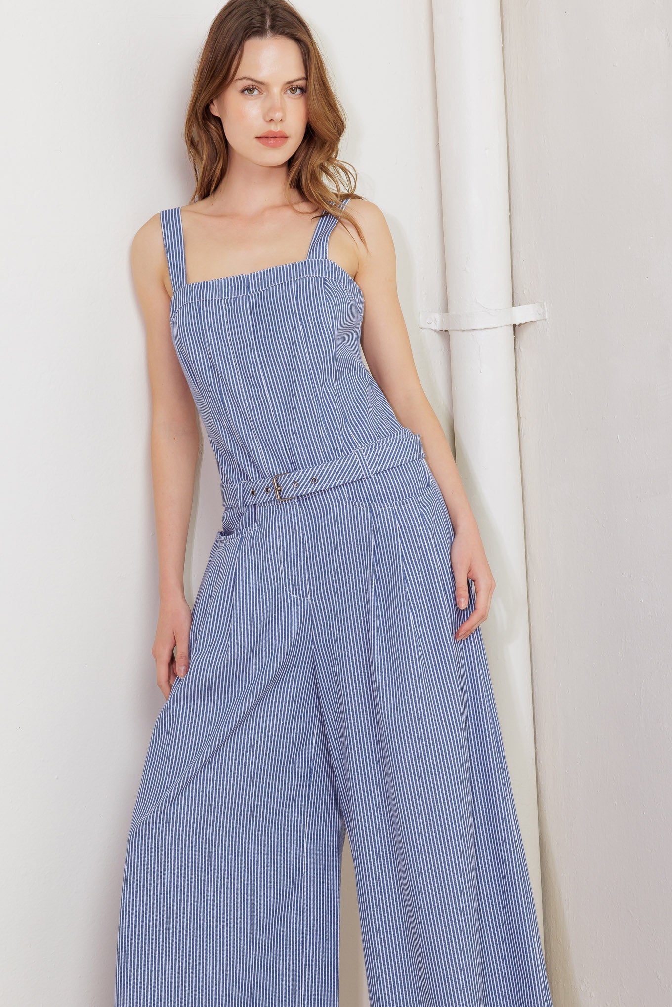 FRESH PETAL BLUE WOVEN JUMPSUIT Flying Tomato