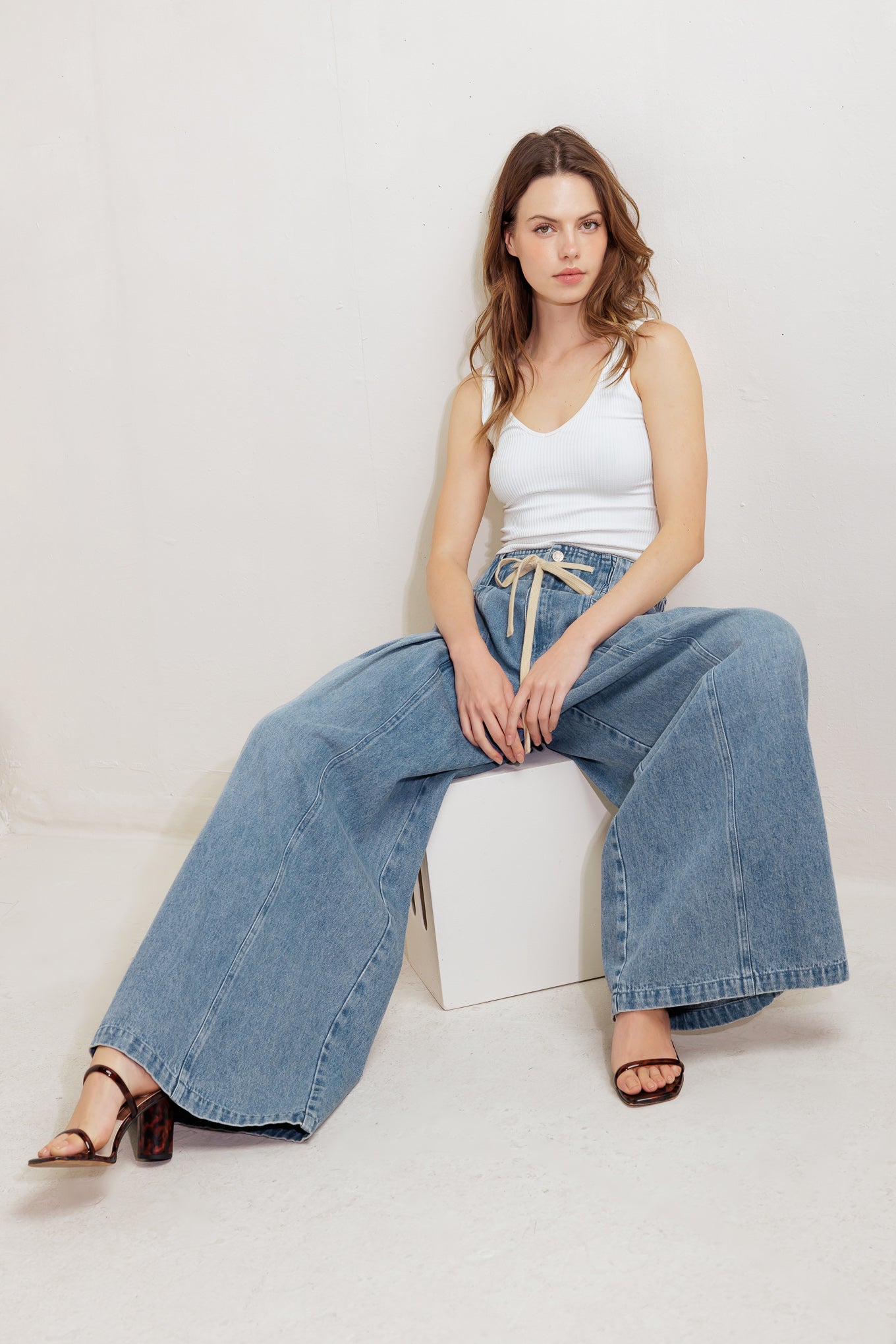 CALM & COLLECTED BLUE DENIM PANTS - Love Salve