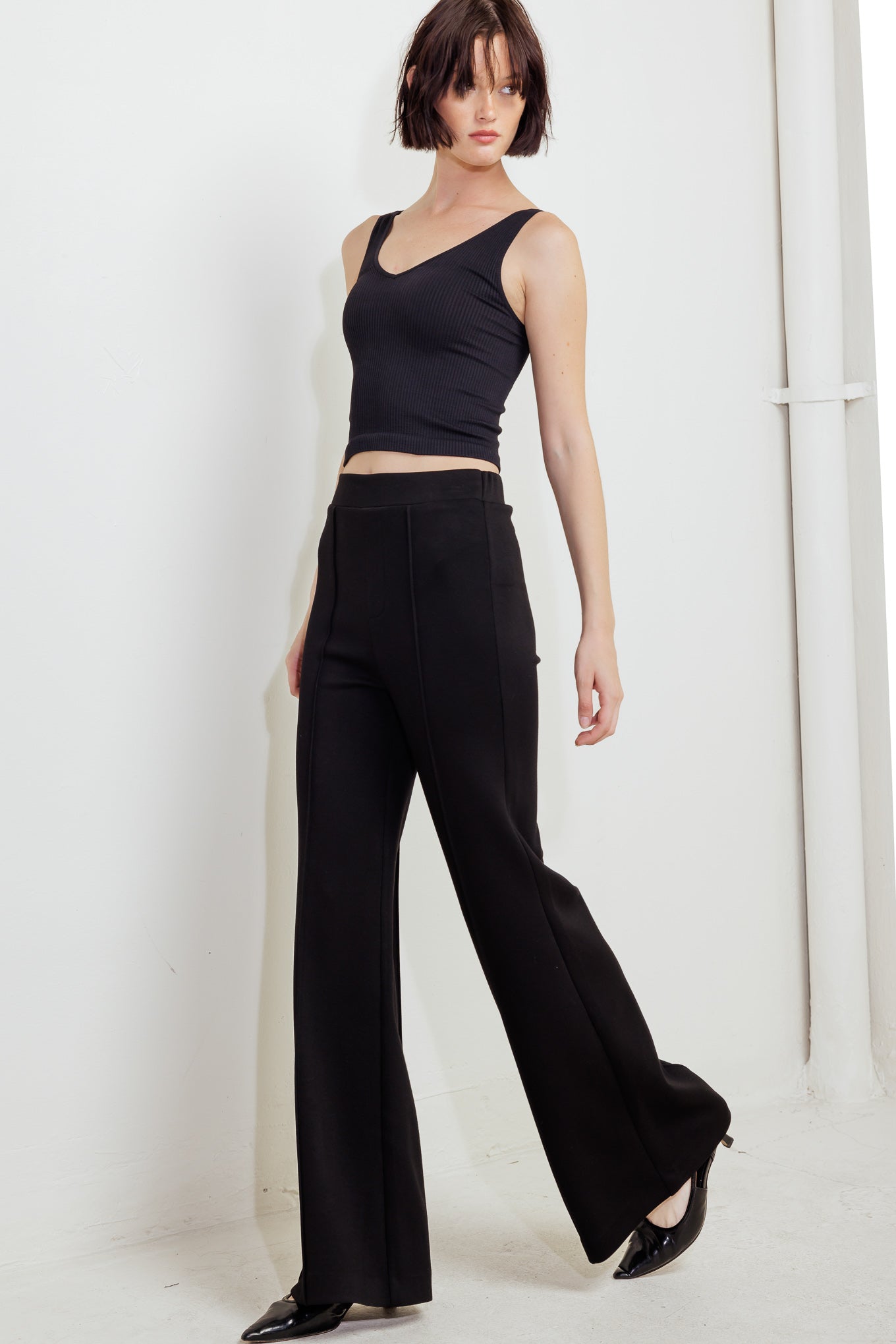 MODERN FLOW BLACK WOVEN PANTS Flying Tomato