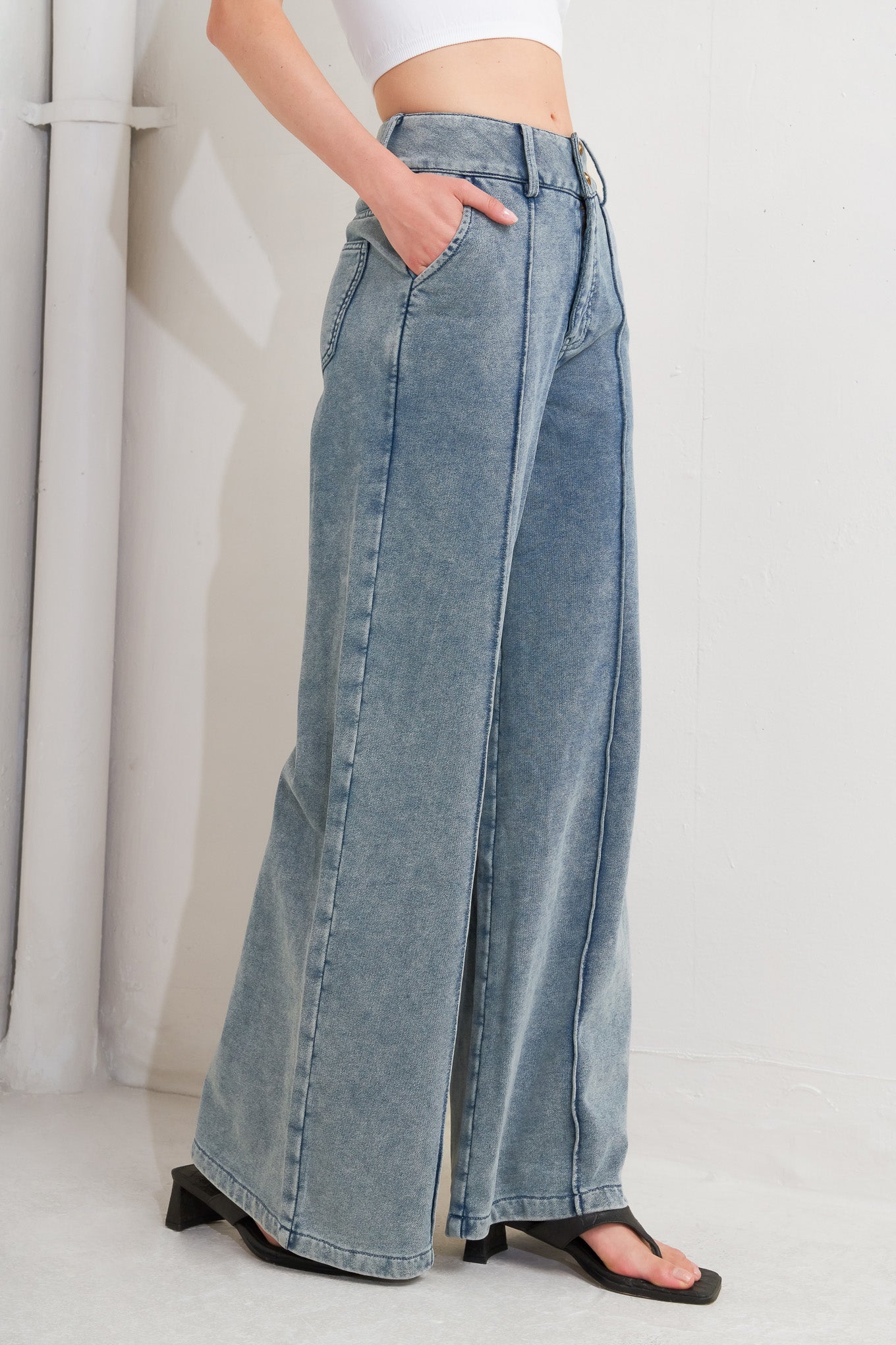 TAILORED FRAME FRENCH TERRY PANTS Flying Tomato