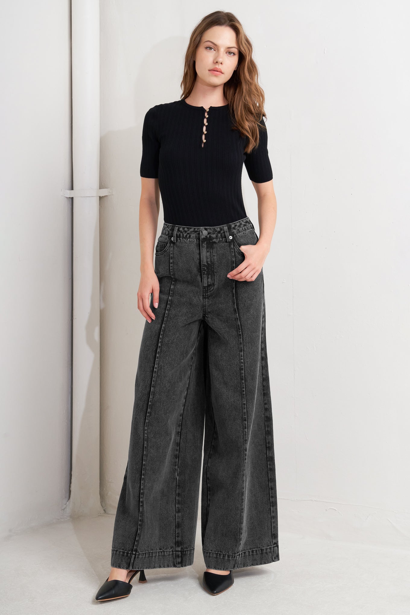 GRAPHITE MUSE DENIM PANTS Flying Tomato