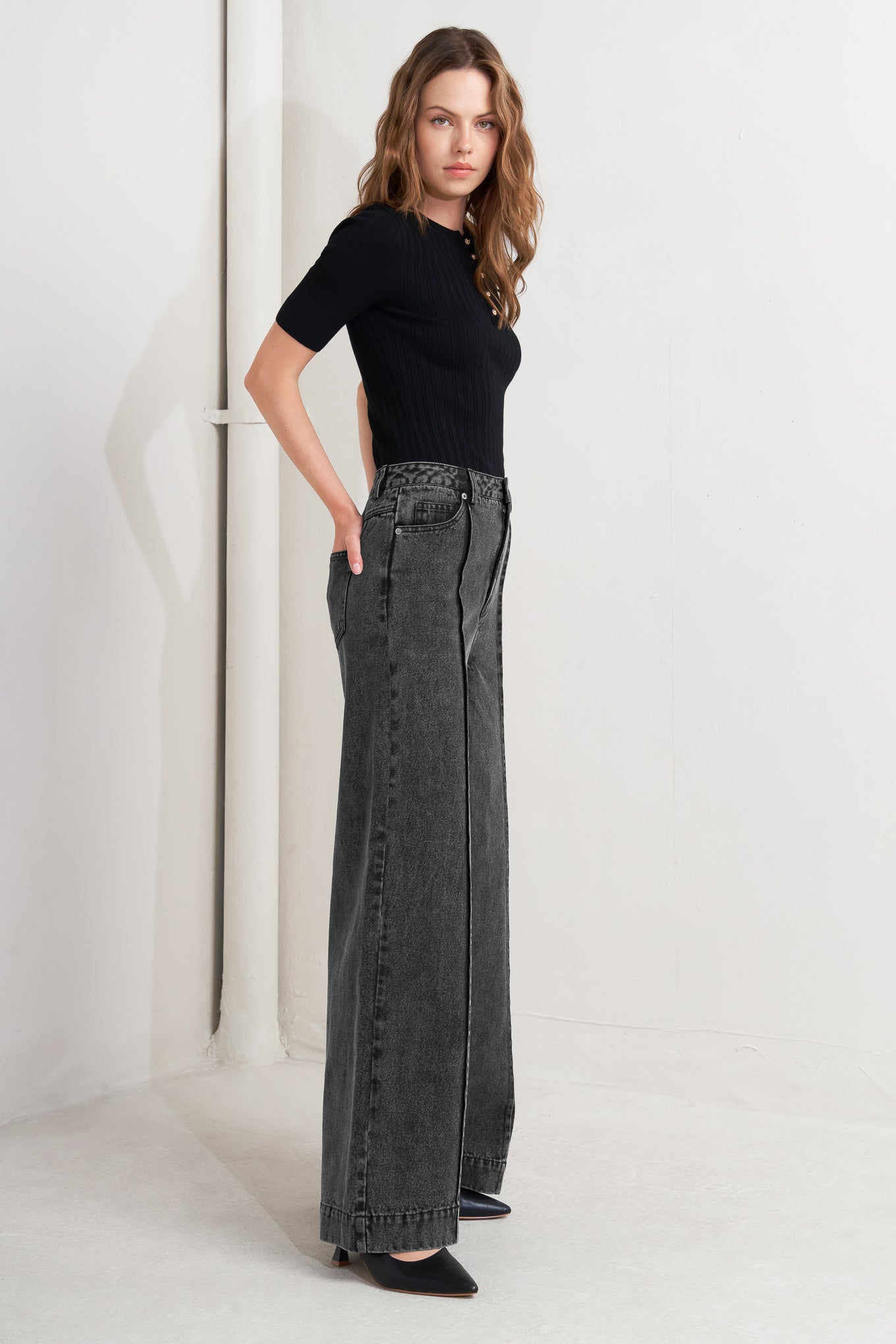 GRAPHITE MUSE DENIM PANTS Flying Tomato
