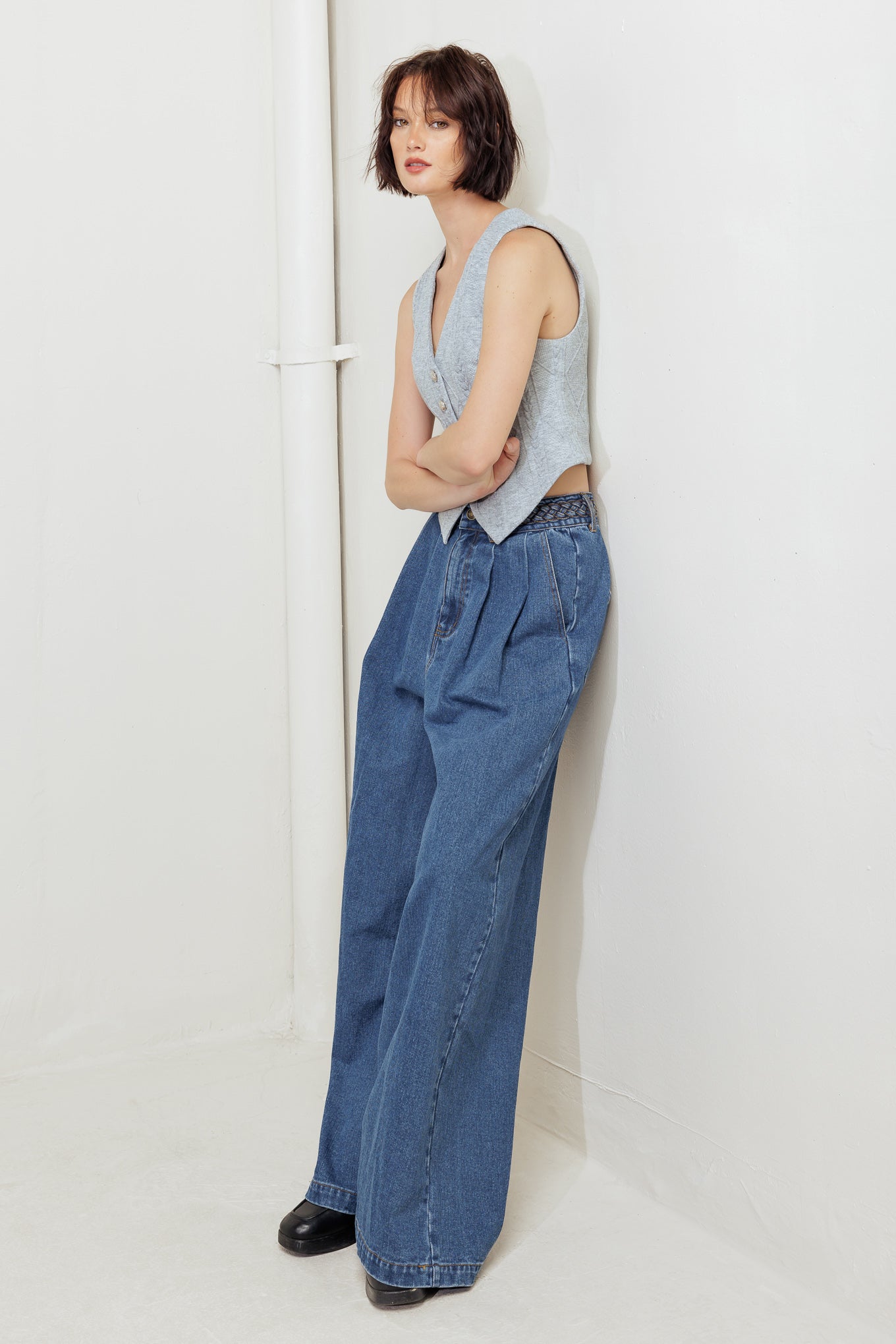 WESTERN RIVET DENIM PANTS Flying Tomato