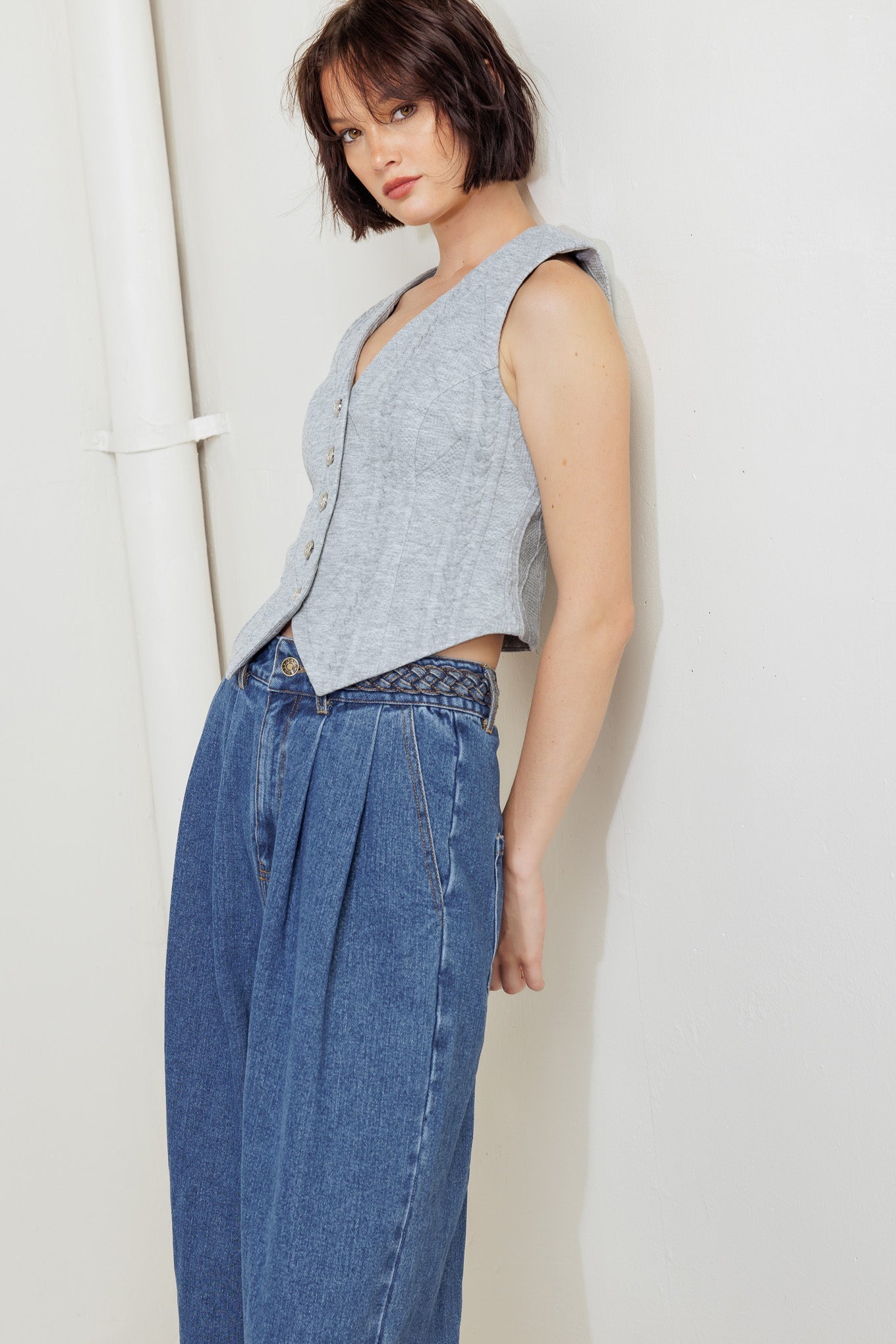 WESTERN RIVET DENIM PANTS Flying Tomato
