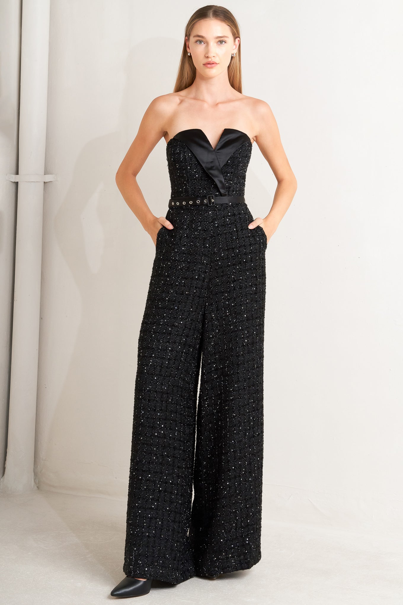 SPARK NOIR TWEED JUMPSUIT Flying Tomato