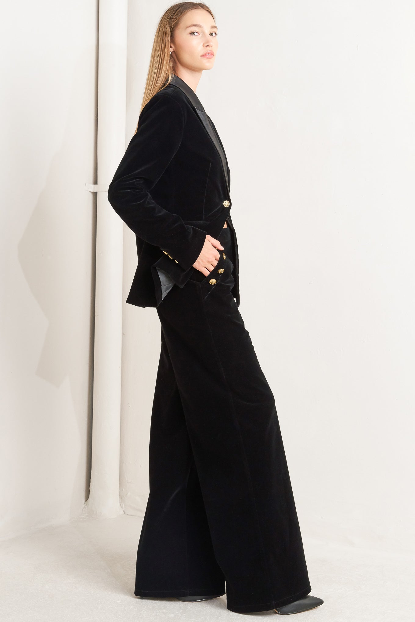 MIDNIGHT VELVET BONDED PANTS Flying Tomato