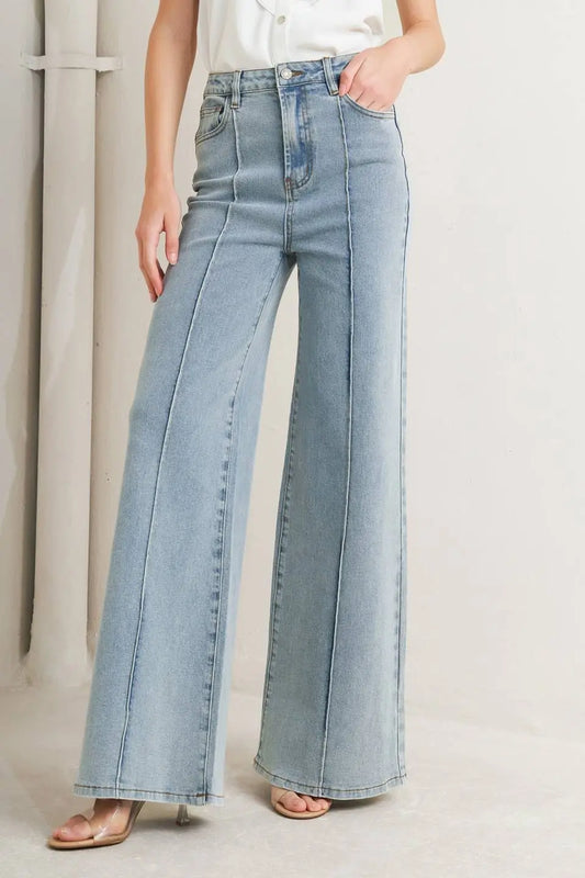 MODERN NEUTRAL DENIM PANTS Flying Tomato