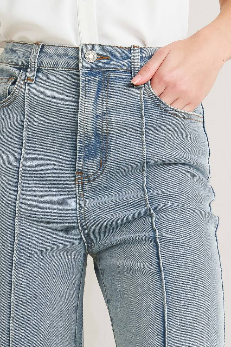 MODERN NEUTRAL DENIM PANTS Flying Tomato