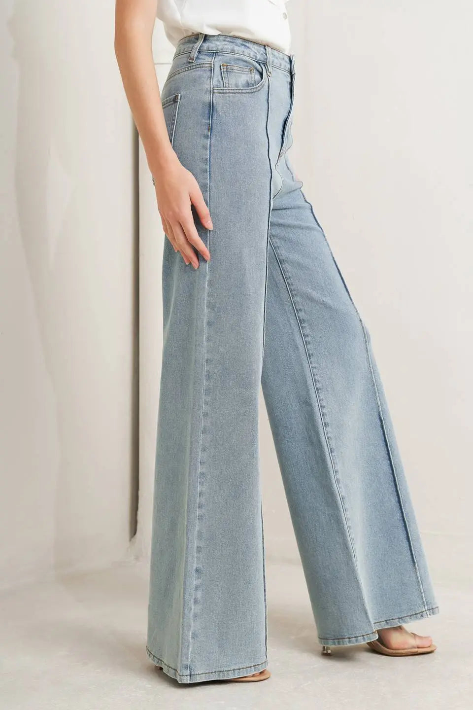 MODERN NEUTRAL DENIM PANTS Flying Tomato