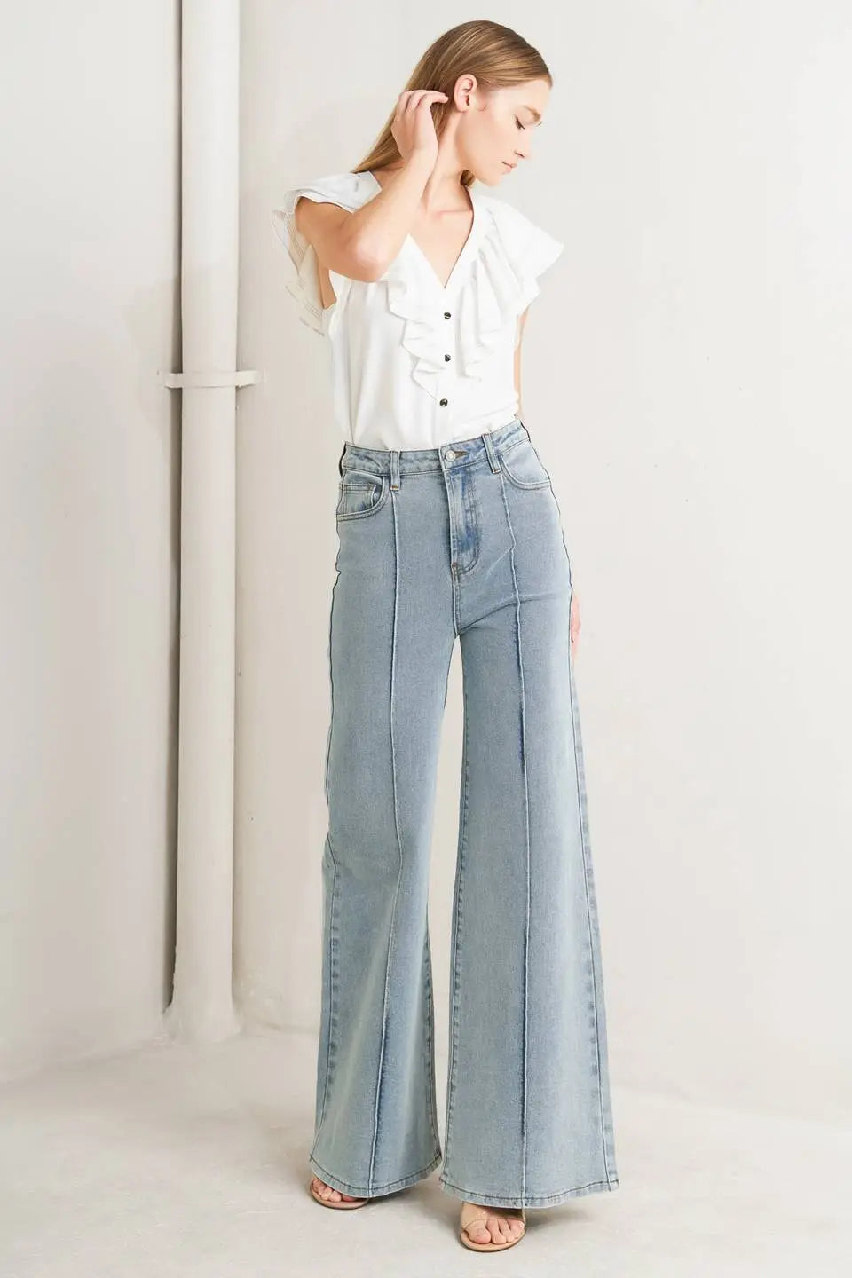 MODERN NEUTRAL DENIM PANTS Flying Tomato