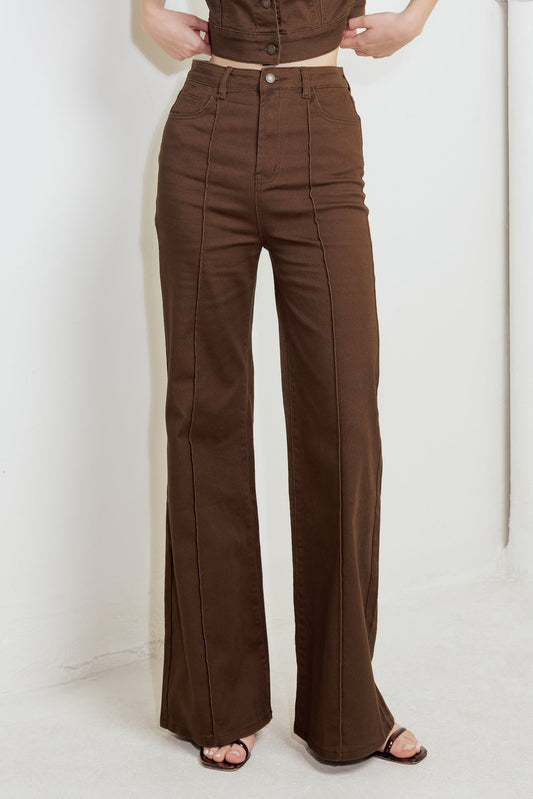 EFFORTLESS EDGE BROWN TWILL PANTS Flying Tomato