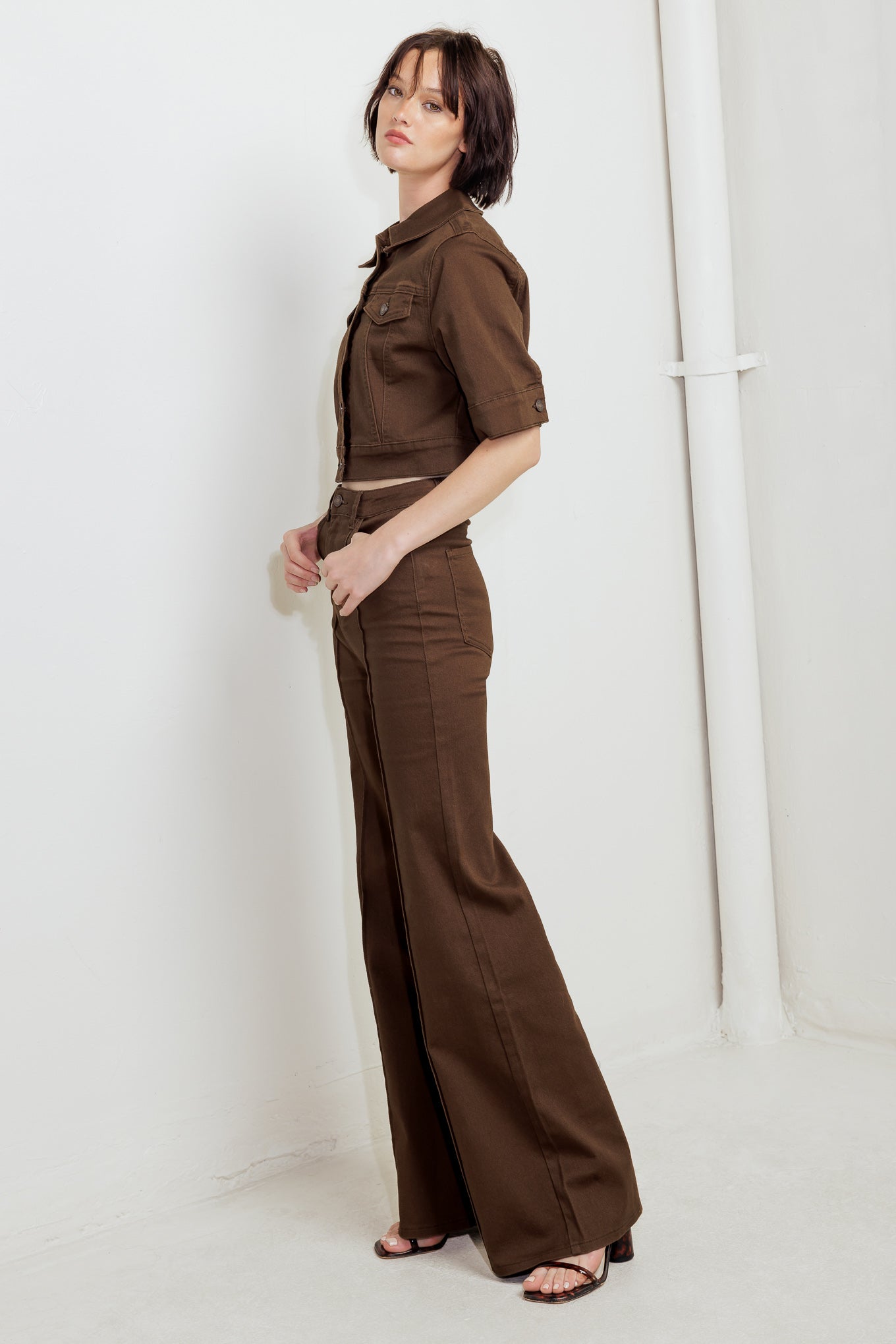 EFFORTLESS EDGE BROWN TWILL PANTS Flying Tomato