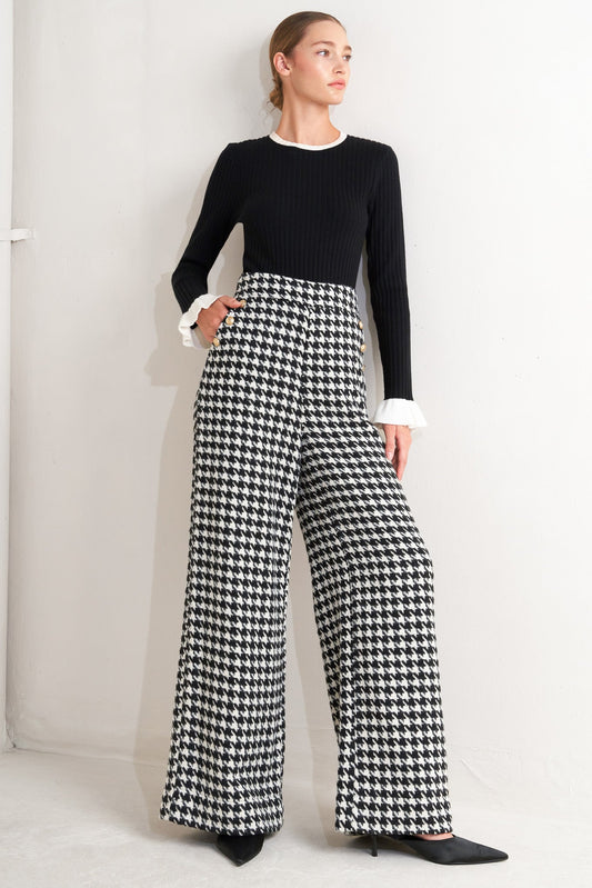 METRO ICON WOVEN HOUNDSTOOTH PANTS Flying Tomato
