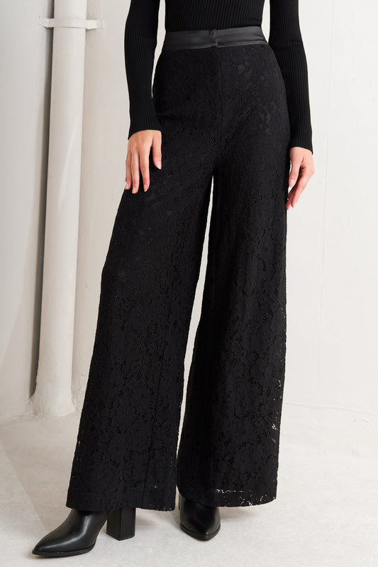 SHADOW GLAM WOVEN LACE PANTS Flying Tomato