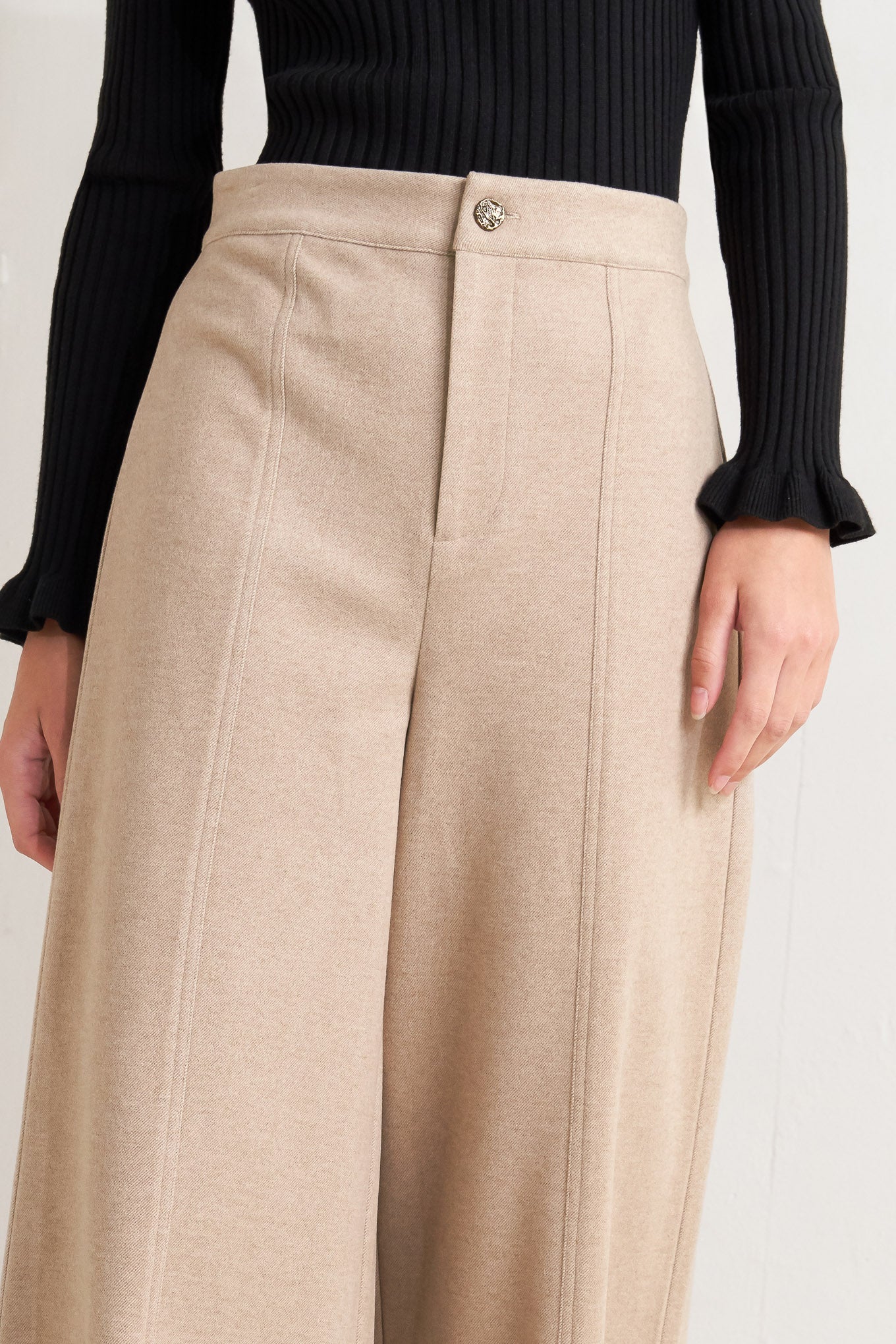 MODERN CORSET MOCHA KNIT PANTS Flying Tomato