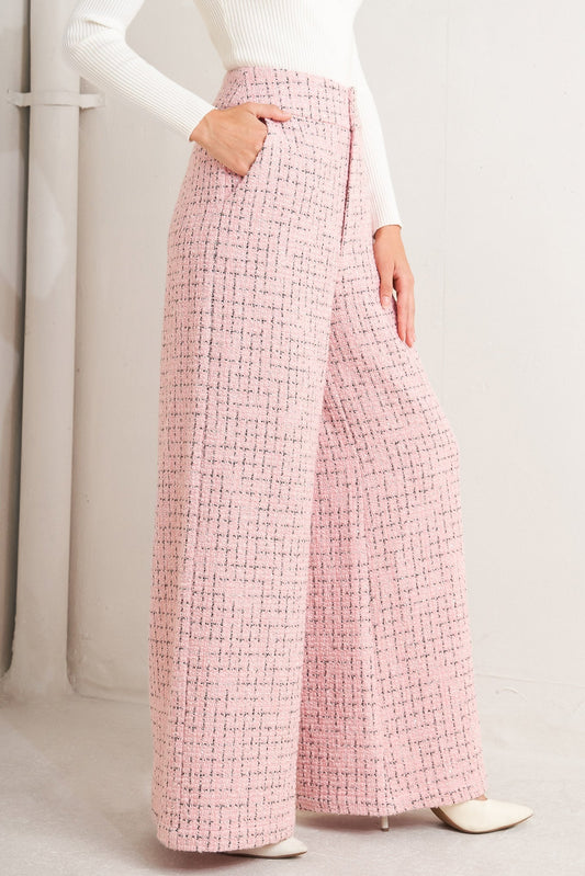 ROSÉ EDGE ENSEMBLE TWEED PANTS Flying Tomato