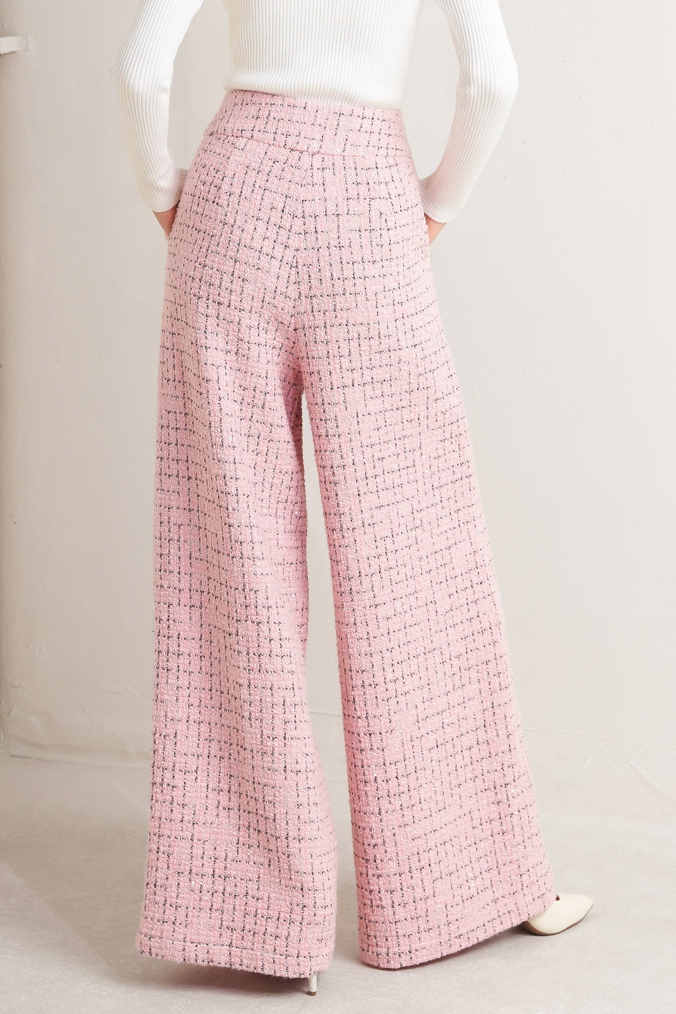ROSÉ EDGE ENSEMBLE TWEED PANTS Flying Tomato