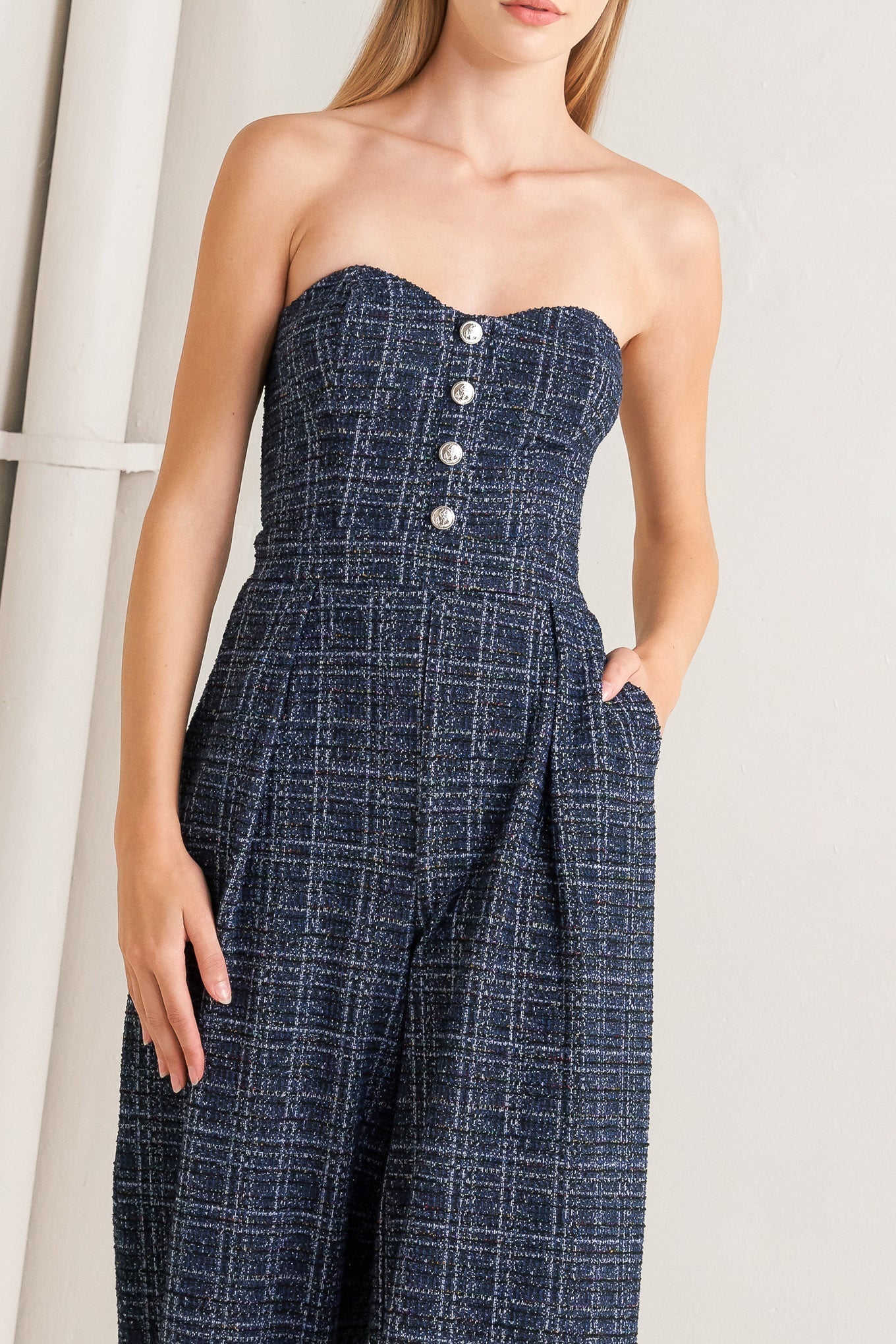 ELEGANT PARTY TWEED JUMPSUIT Flying Tomato