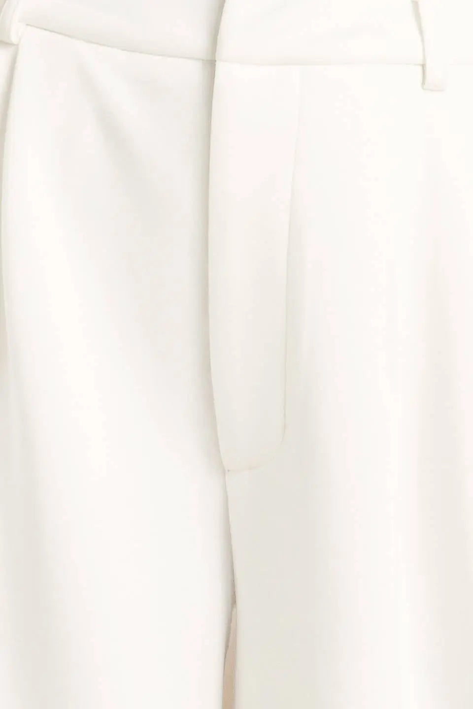 Pure Elegance Solid Woven Pants With Front Closure And Wide Leg Flying Tomato