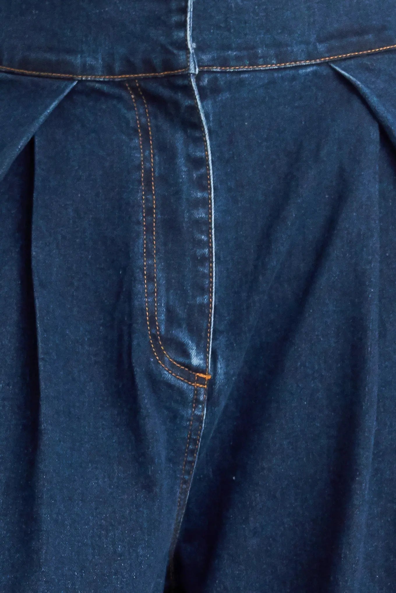 Quiet Luxe Wide Leg Denim Pants With Wide Waistband Pleat Front Closure Flying Tomato