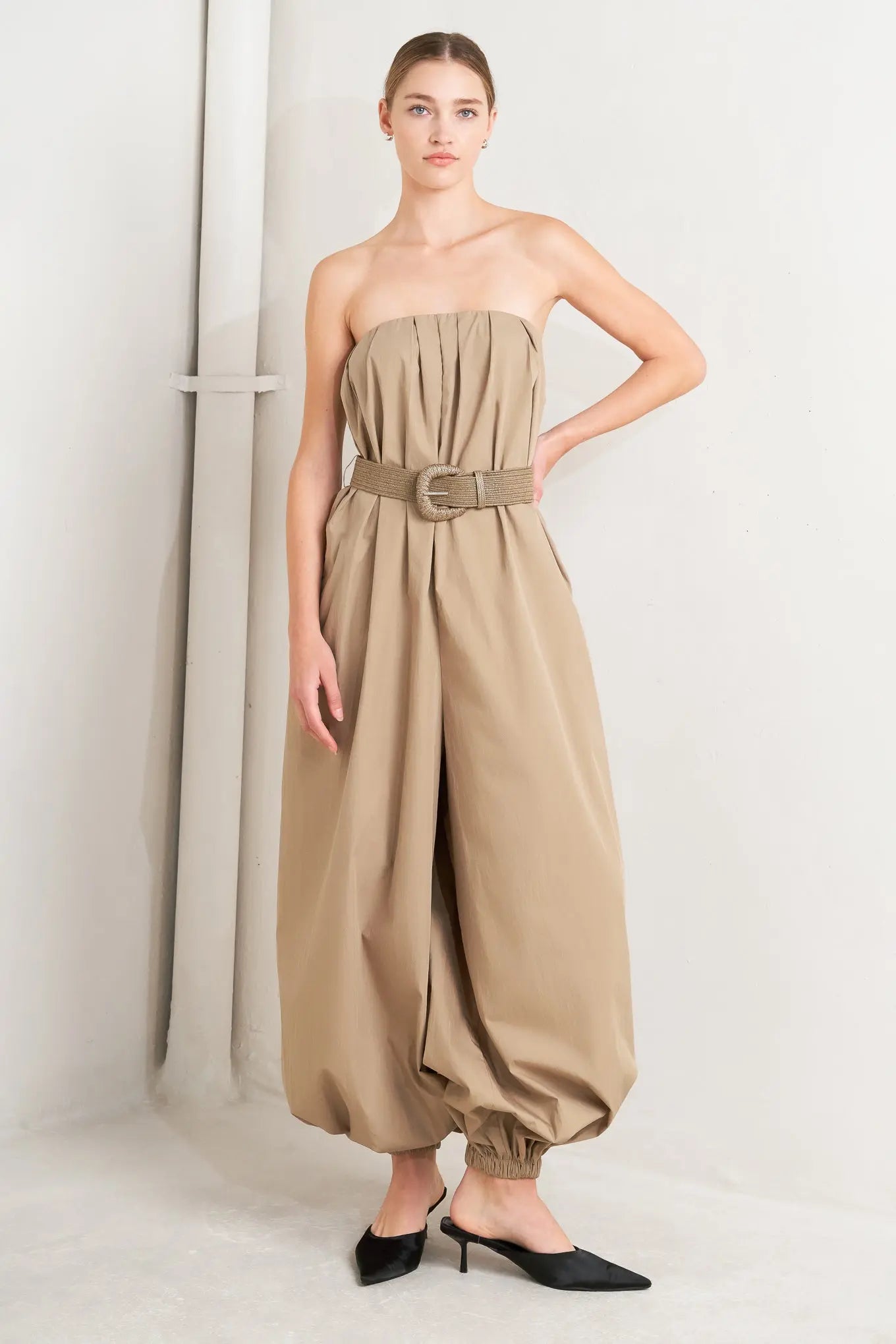 QUIET SENSUALITY WOVEN JUMPSUIT Flying Tomato