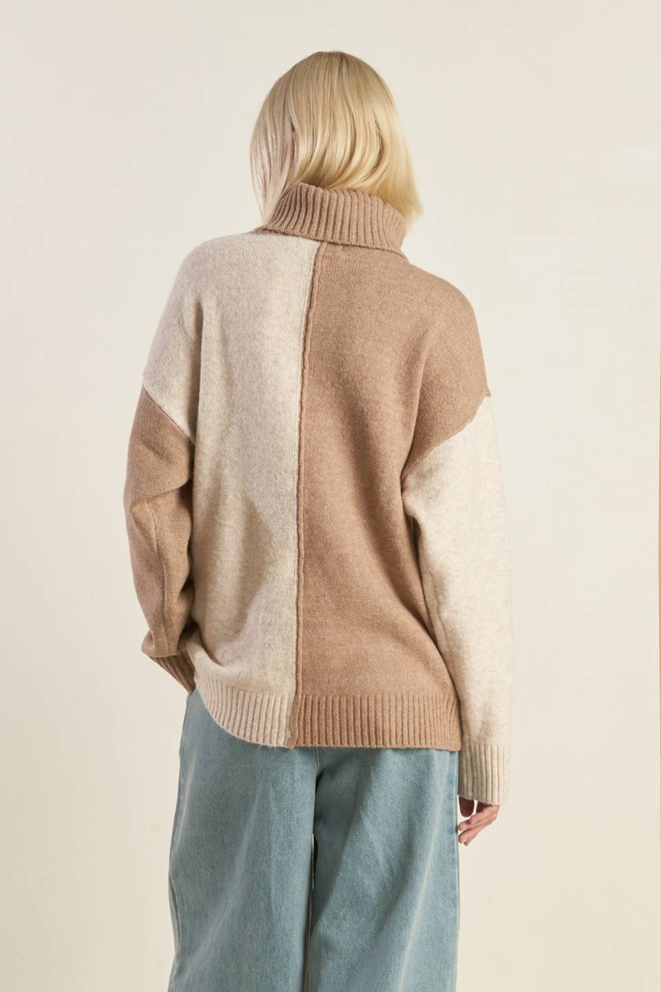 MIXED EMOTIONS COLORBLOCKED SWEATER TOP Flying Tomato