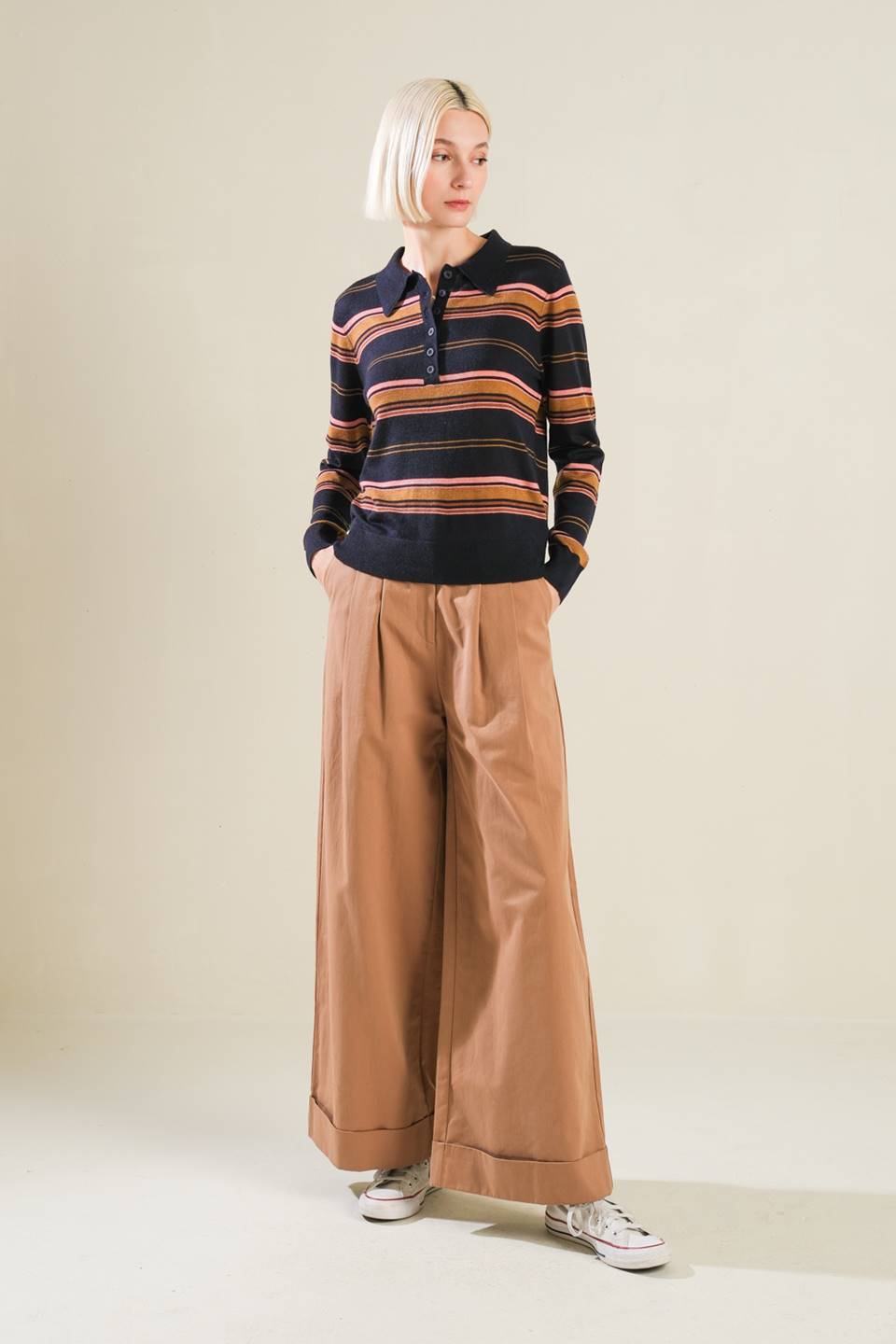 CALL IT FATE SWEATER POLO TOP Flying Tomato