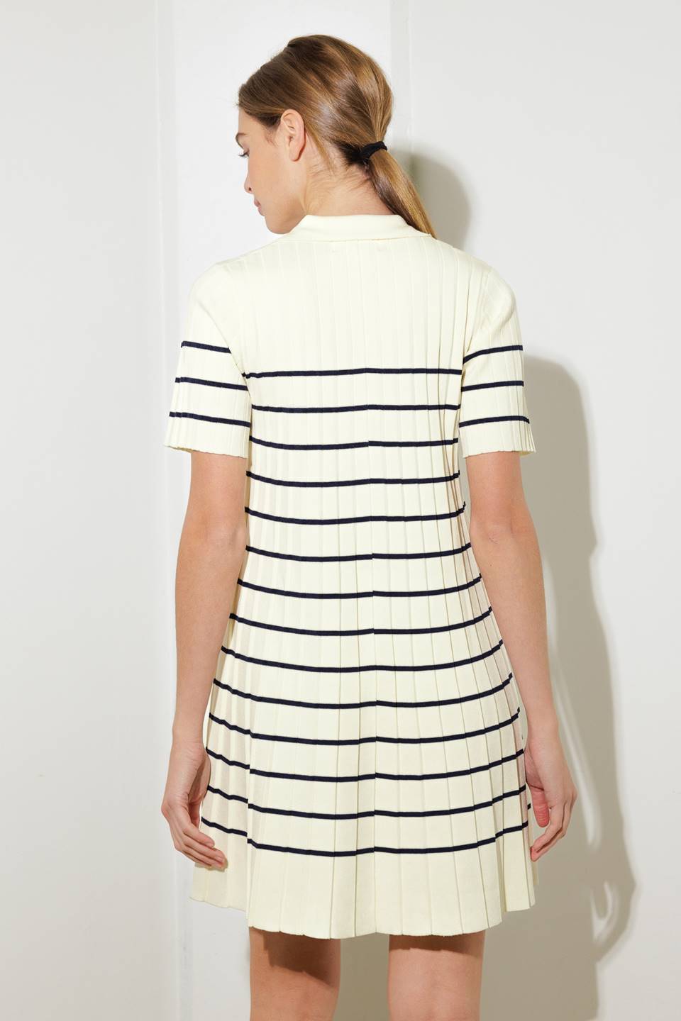 COZY STRIPE KNIT MINI DRESS