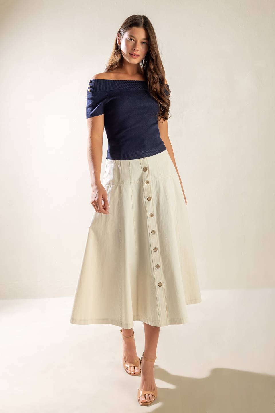 TIME FOR TEA OFF SHOULDER SWEATER TOP Flying Tomato