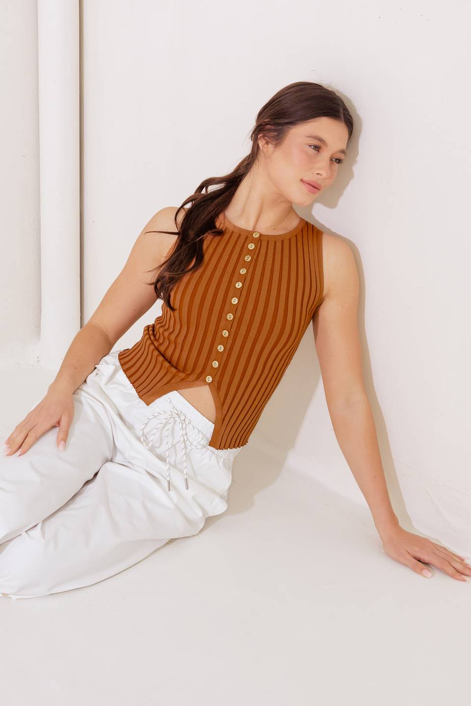 WHEN ON DOOR OPENS SWEATER KNIT TOP Flying Tomato