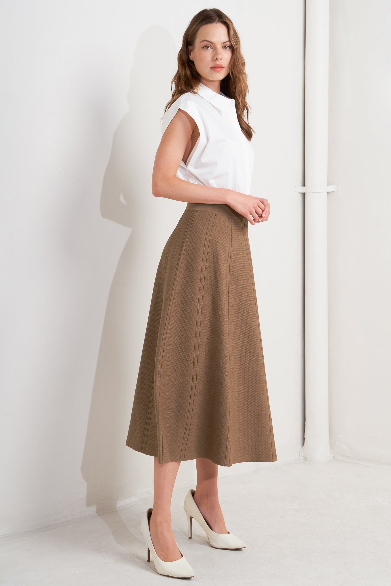 LATTE LANE SWEATER KNIT CIRCLE SKIRT Flying Tomato
