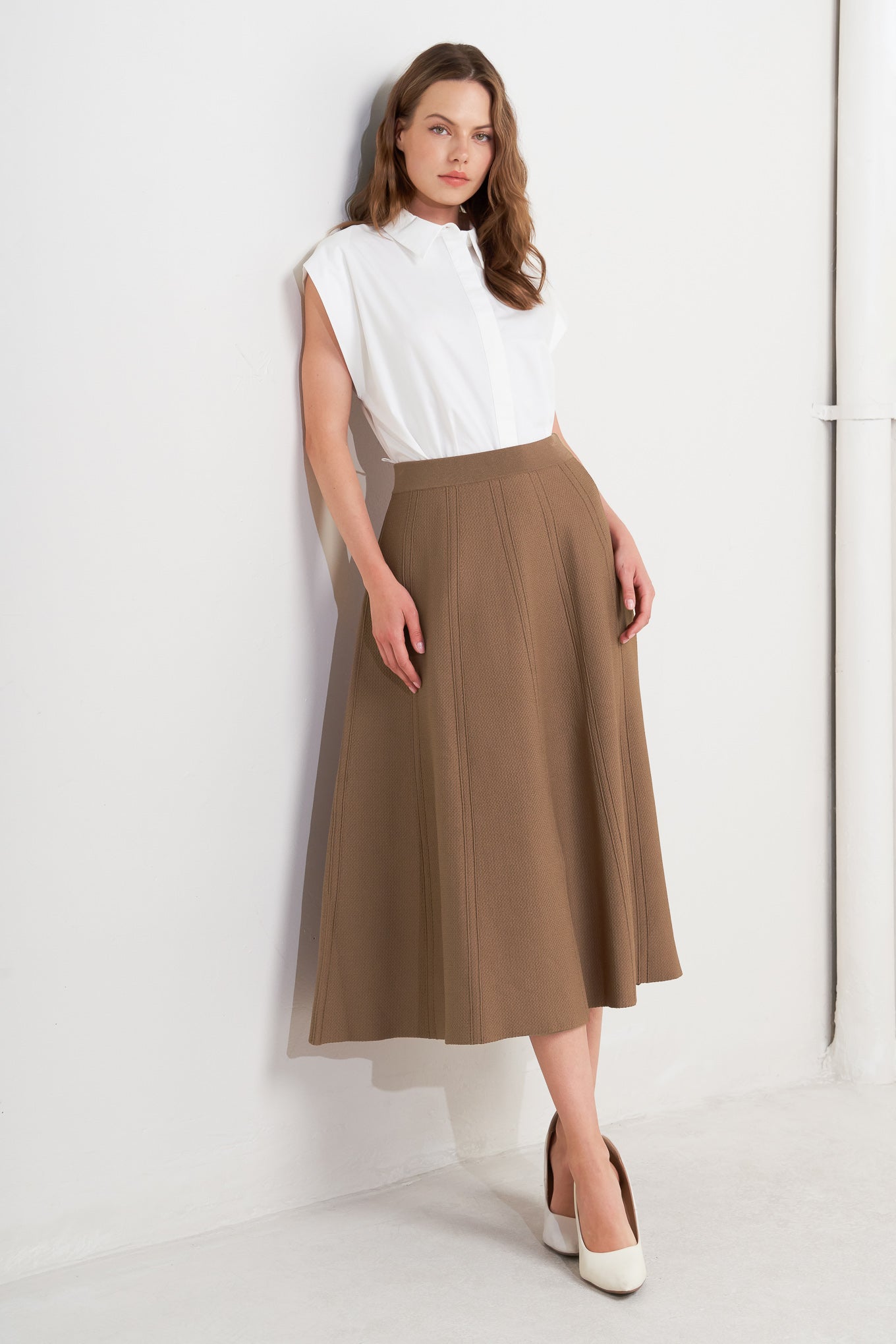LATTE LANE SWEATER KNIT CIRCLE SKIRT Flying Tomato