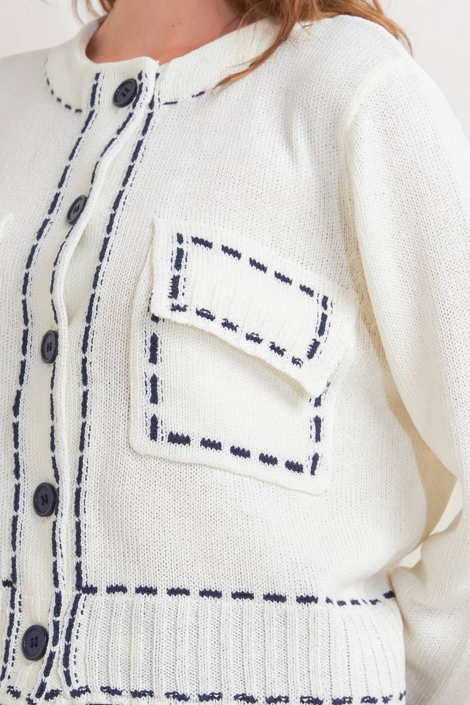 MONO FRAME SWEATER KNIT TOP Flying Tomato