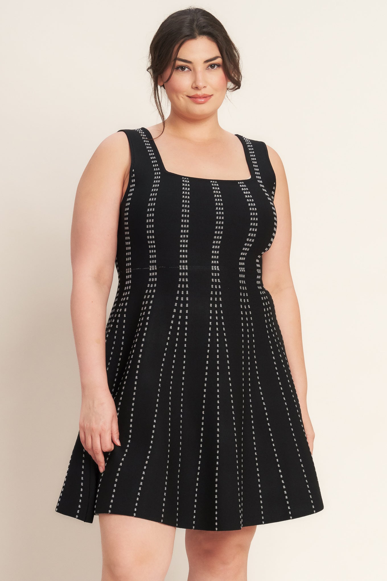 SUGAR STRIPE JACQUARD SWEATER MINI DRESS Flying Tomato