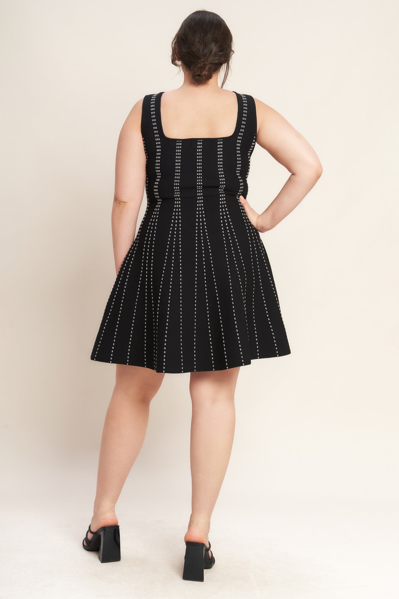 SUGAR STRIPE JACQUARD SWEATER MINI DRESS Flying Tomato