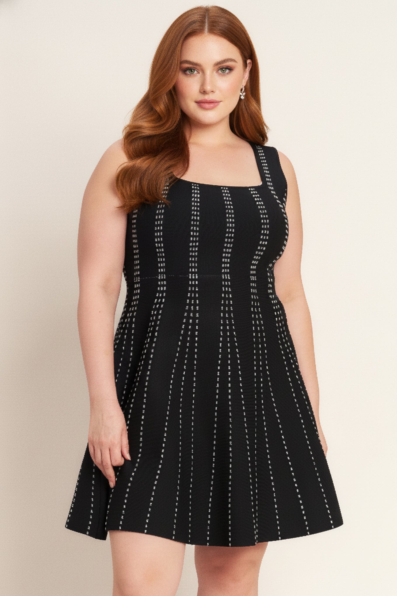 SUGAR STRIPE JACQUARD SWEATER MINI DRESS Flying Tomato