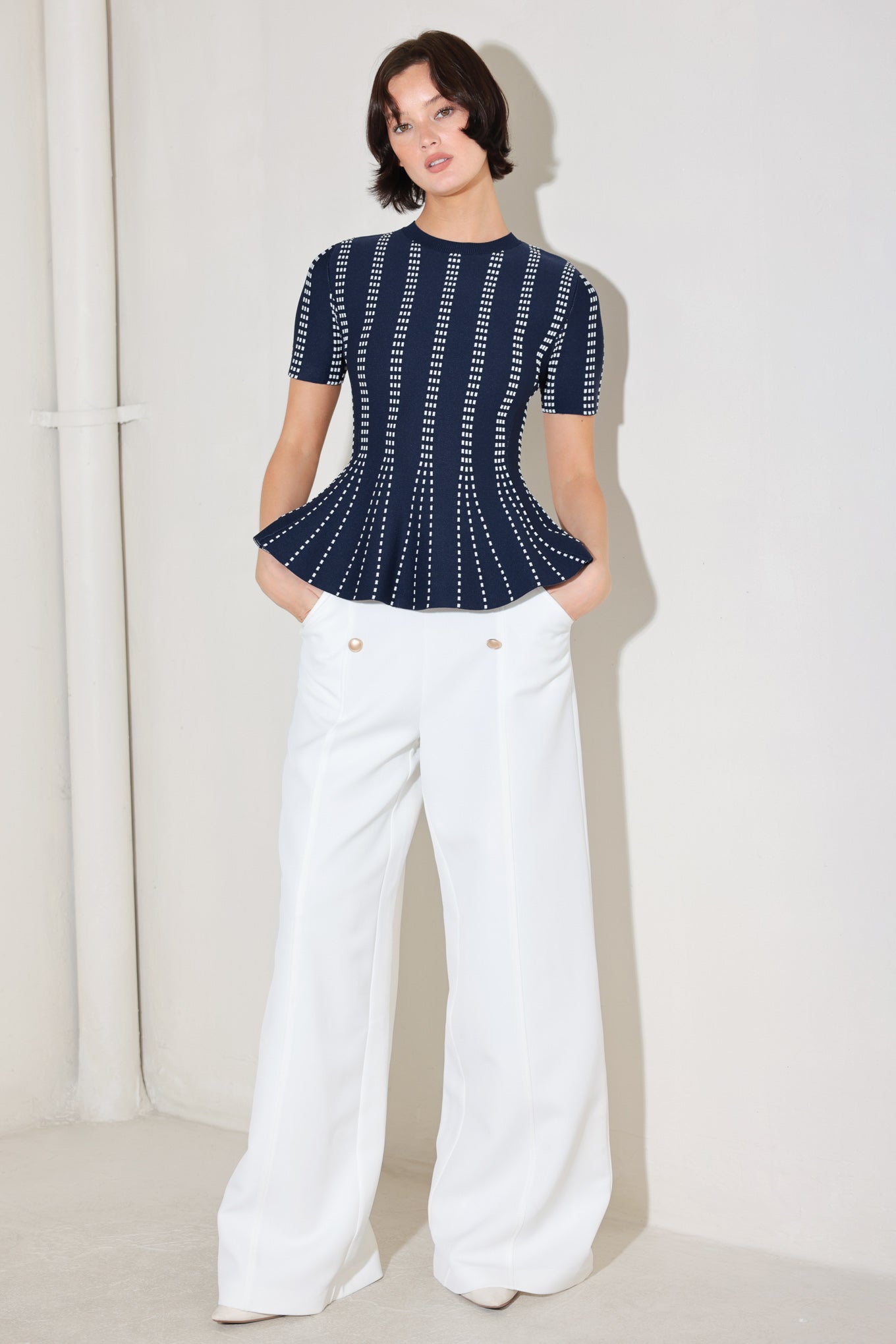 EVENING RUSTLE JACQUARD SWEATER TOP Flying Tomato