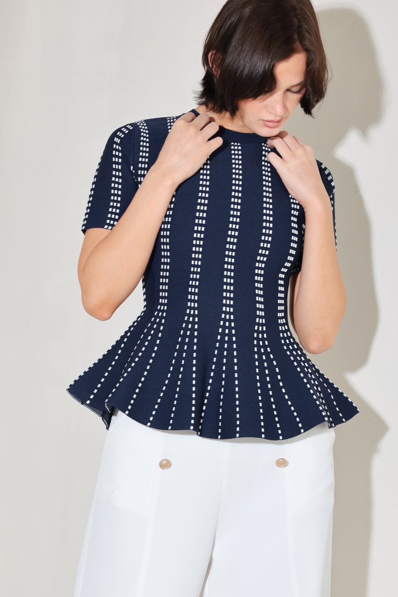 EVENING RUSTLE JACQUARD SWEATER TOP Flying Tomato