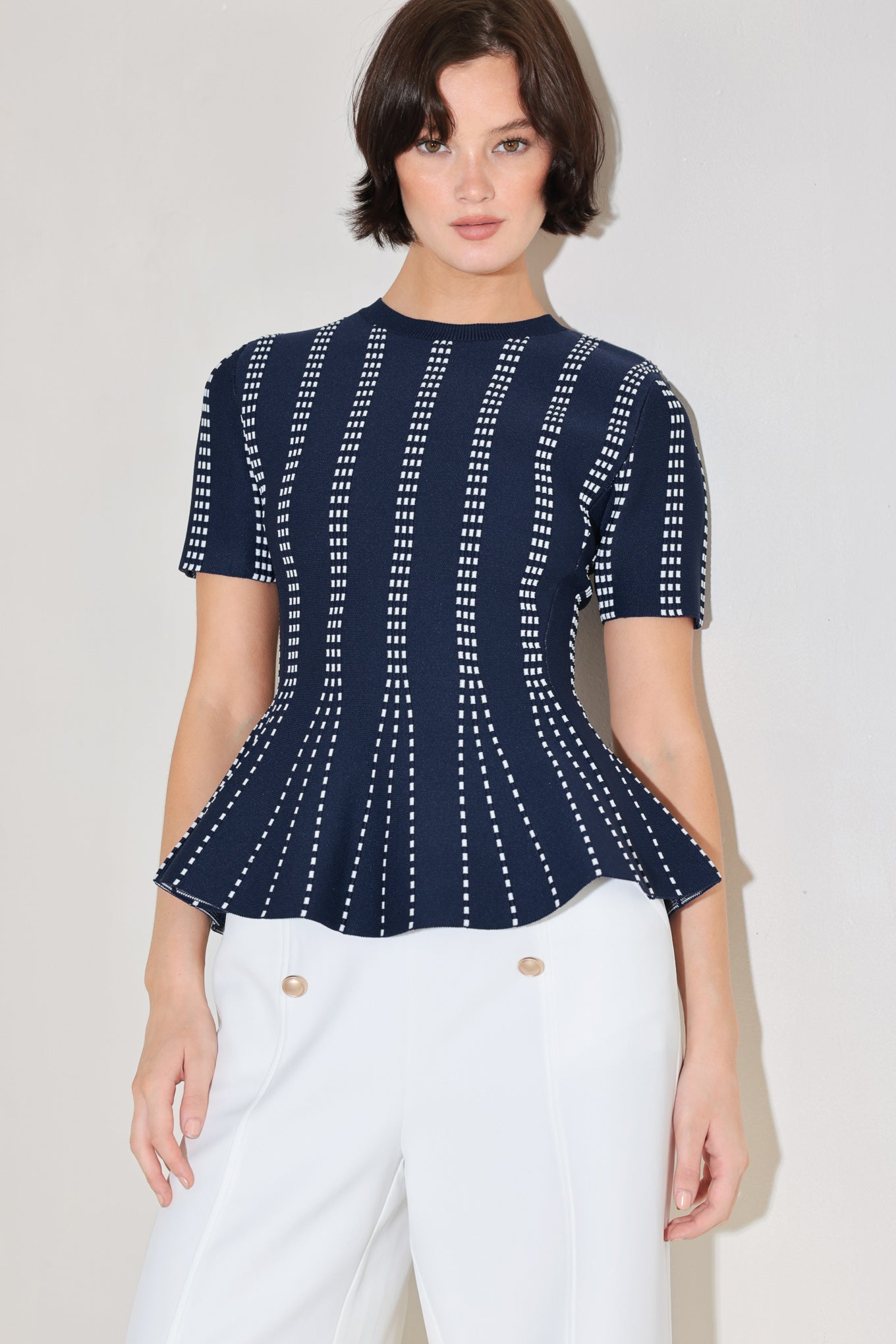 EVENING RUSTLE JACQUARD SWEATER TOP Flying Tomato