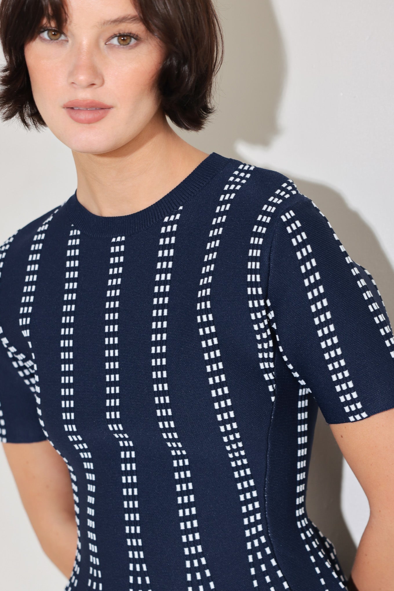 EVENING RUSTLE JACQUARD SWEATER TOP Flying Tomato