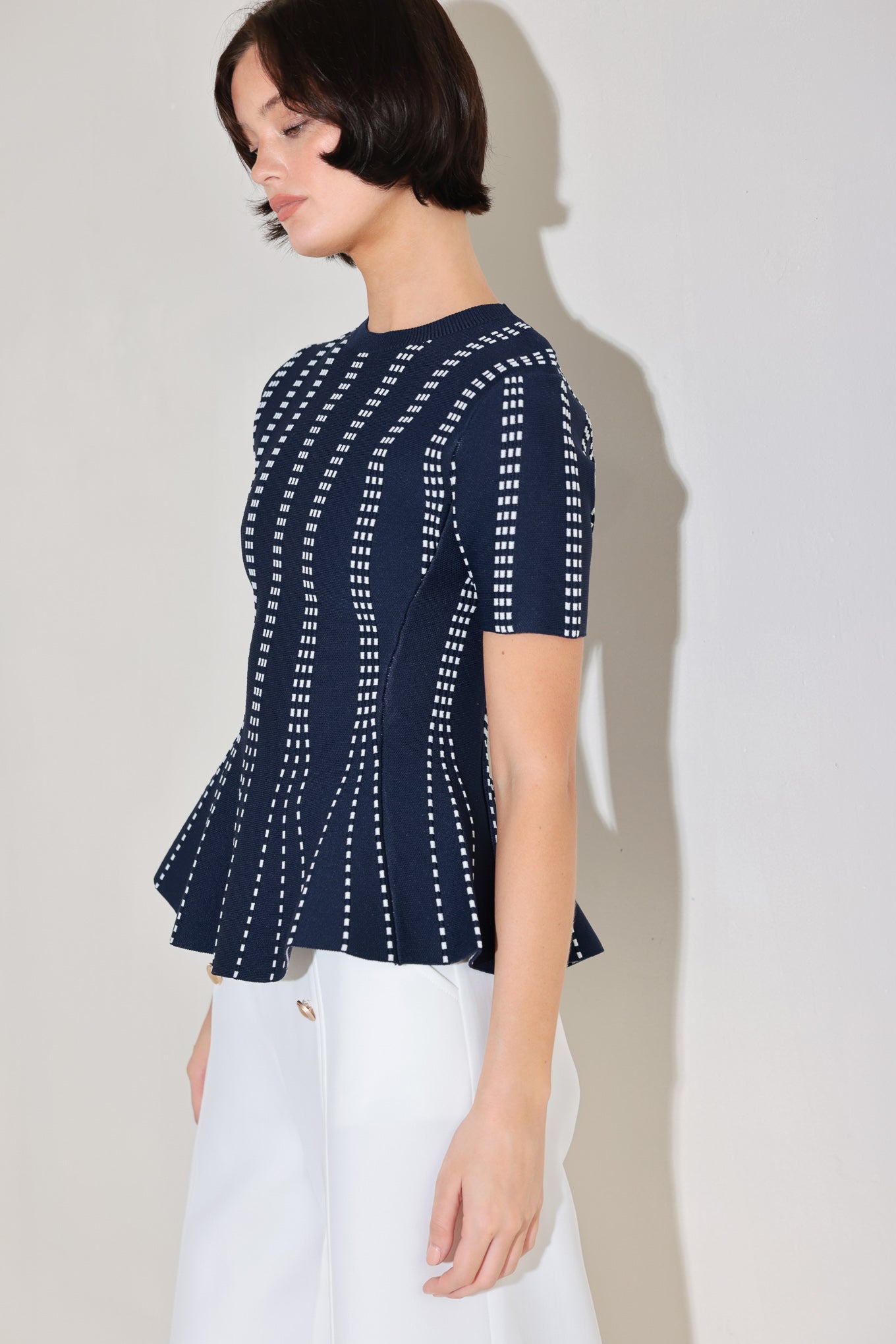 EVENING RUSTLE JACQUARD SWEATER TOP Flying Tomato