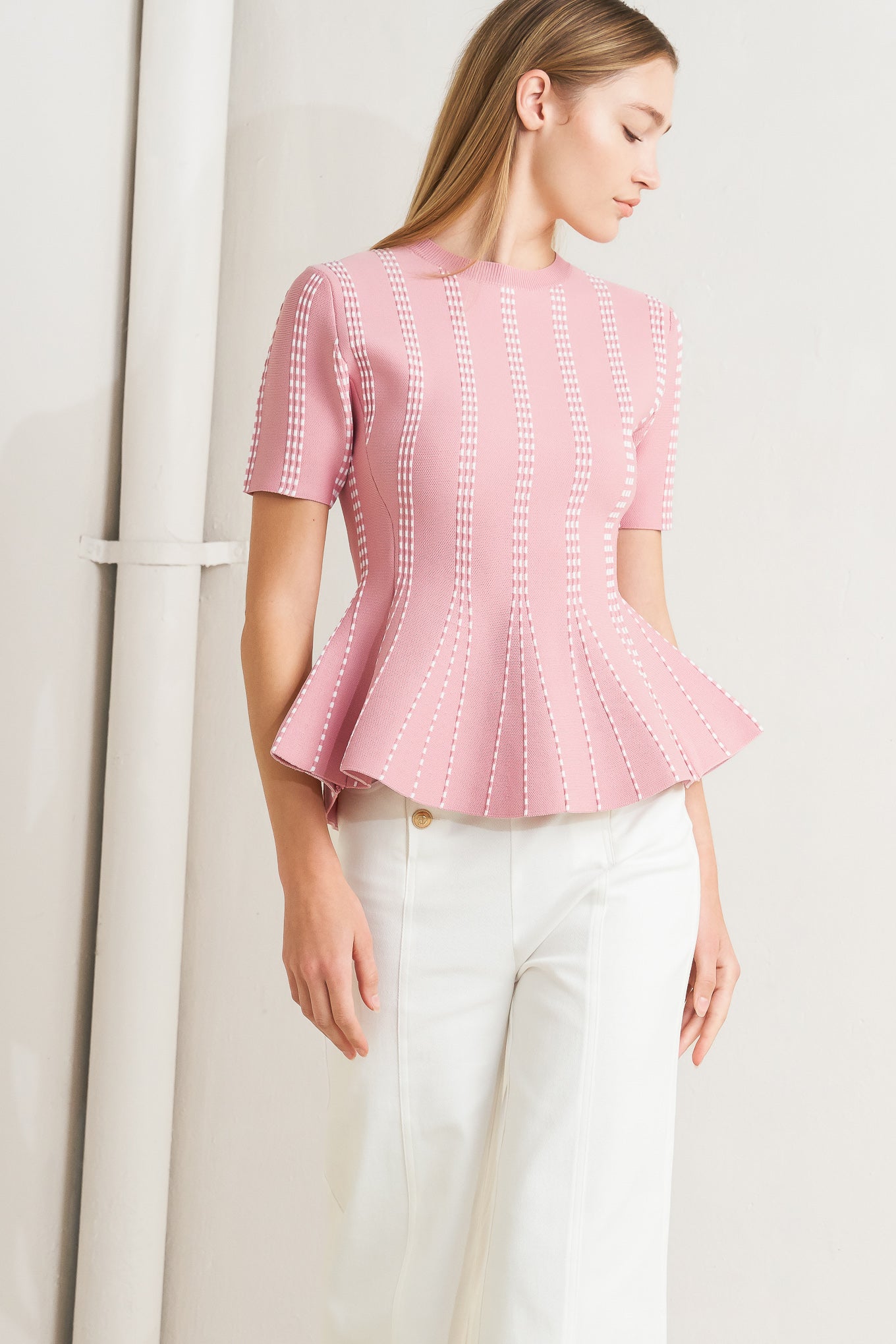 EVENING RUSTLE JACQUARD SWEATER TOP Flying Tomato