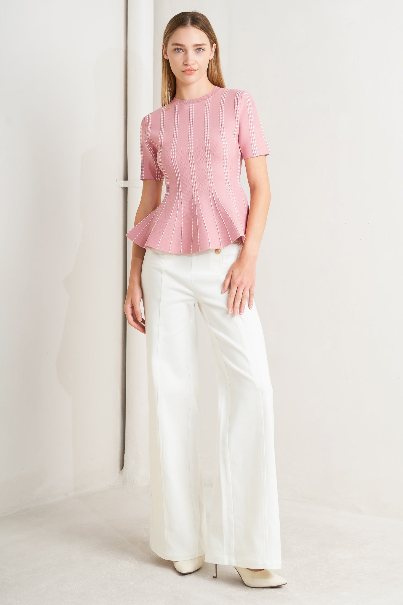 EVENING RUSTLE JACQUARD SWEATER TOP Flying Tomato